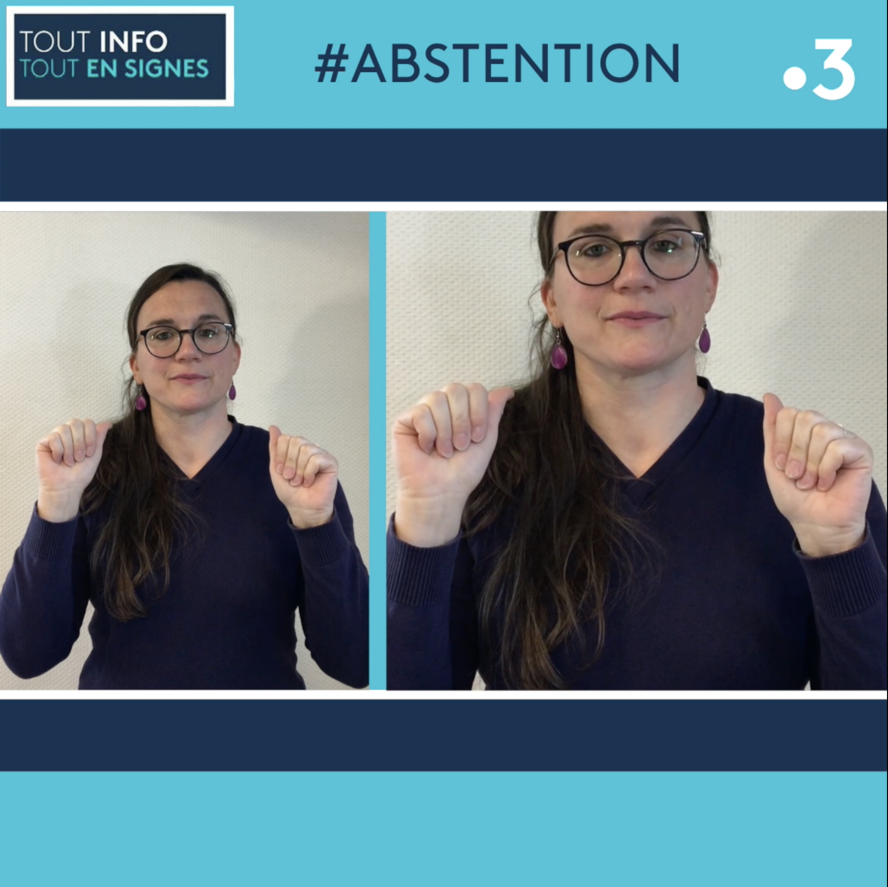 Femme qui signe abstention