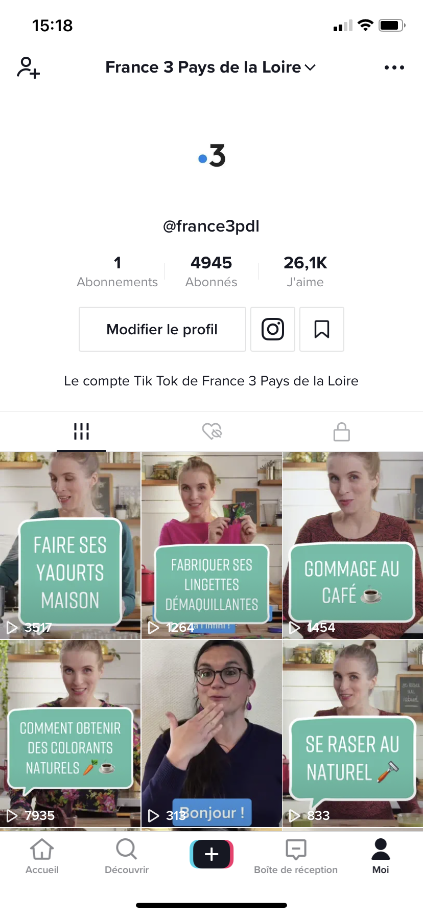 Visuel de la galerie du Tik Tok France 3 Pays de la Loire